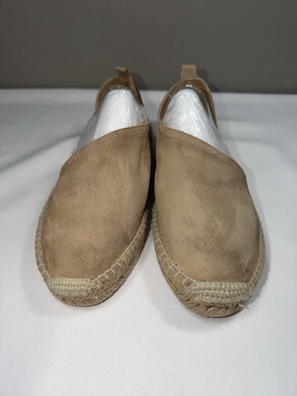Rag & Bone Delos Sand Suede Asymmetrical Espadrilles Flats Shoes 39 / US 8.5